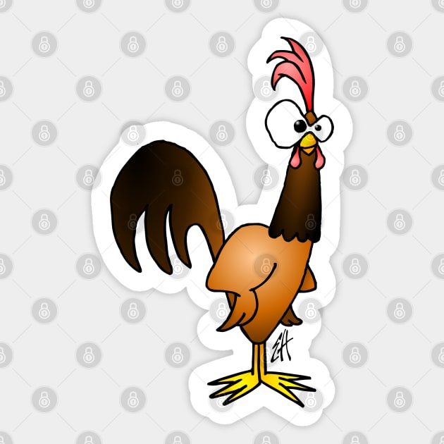 Rooster Sticker by Cardvibes